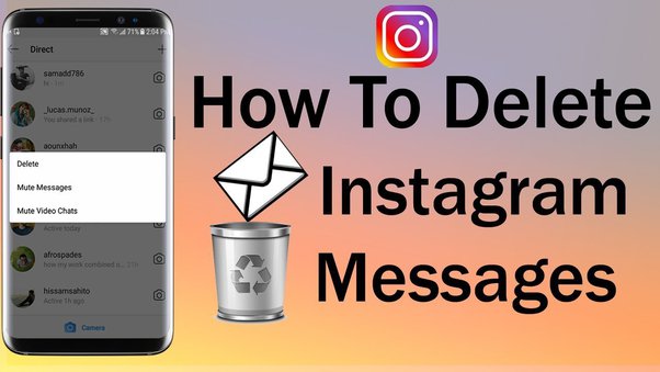 how to delete instagram messages